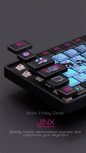 🚀 "CHAOS HAS ITS OWN KEYBOARD" - THE JINX ARCANE KEYCAP COLLECTION 🚀