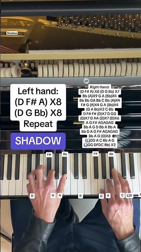 Livingston - Shadow (Piano Tutorial With Letter Notes)