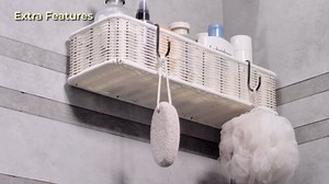 GRANNY SAYS Shower Caddy Hanging, 2 Pack Bathroom Shelves for Shower, Waterproof Shower Shelf for Inside Shower, Shower Shelves for Organization and Storage, Wicker Shower Rack for Home Decor, Natural