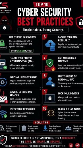 Top 10 Cyber Security Best Practices Everyone Should Follow | Stay Safe Online
