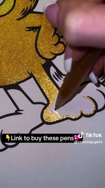 Garfield Coloring with Jumbo Glitter Pens