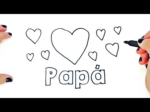 Como dibujar Te Quiero Papa | Dibujos para el día del Padre