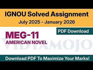 IGNOU MEG 11 Solved Assignment 2025-26 PDF Download