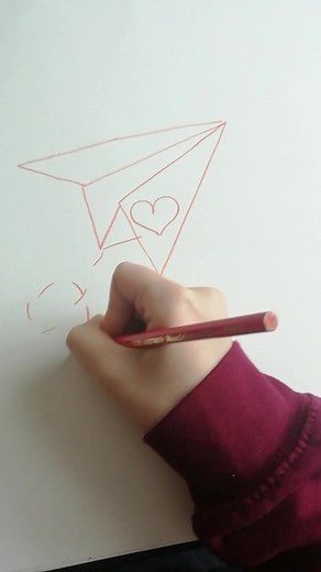 Creative Drawing Tutorial: Paper Plane with Heart