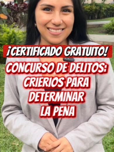 📚📢 Accede a nuestro CURSO con CERTIFICACIÓN GRATUITA SOBRE «Concurso de delitos: criterios para determinar la pena» | 🗓️07 DE SET - 7:40 PM 🍀 Enlázate a nuestro grupo de wsp para acceder a la certificación gratuita: https://chat.whatsapp.com/FdZmLmuVTVy4DchQe9IdFd #DerechoPenal #ConcursoDeDelitos #AbogadosTikTok #EstudiantesDeDerecho #PenaYDelito