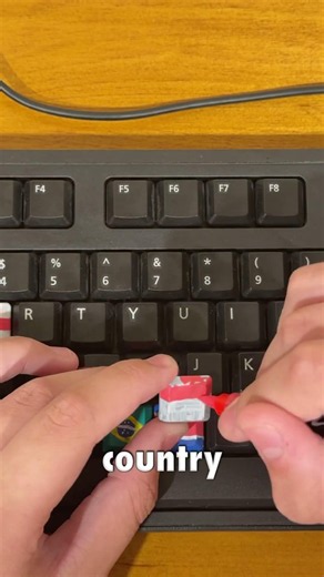 Painting country flags on my keyboard #viral