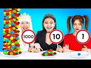 WOW 1000 LAYERS FOOD CHALLENGE || Giant VS Tiny Food! Food Hacks! by 123 GO! Genius