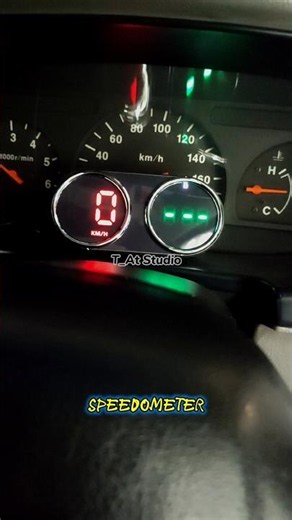 GPS Speedometer & Digital Clock + Digital Compass Test. Display color can be changed according to...