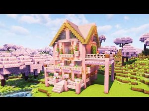 Minecraft: How to Build a Pale Oak and Cherry Cottage | Tutorial