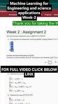 NPTEL Machine Learning for Engineering and Science Applications Week 2 Assignment Answers noc26-cs76