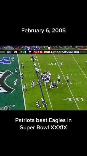 February 6, 2005: The Patriots beat the Eagles 24-21 in Super Bowl XXXIX #nfl #patriots #eagles #superbowl