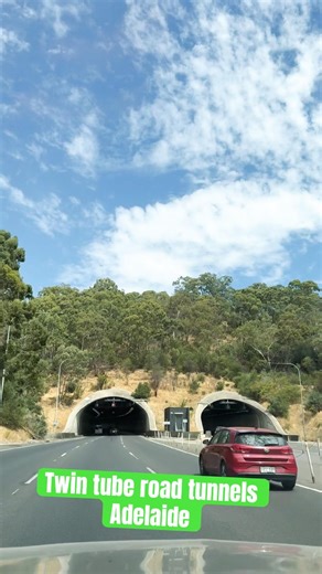 Twin tube road tunnels adelaide #tunnel #road #roadtrip #shortvideo #viral