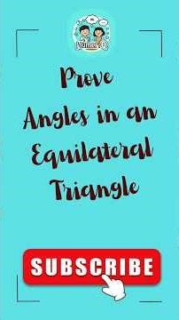 🔴Why Every Angle is 60° in an Equilateral Triangle? | CBSE #shorts #trending #maths #viral
