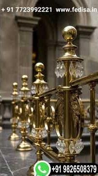 Brass Crystal Balcony Railing Ideas CR 0036