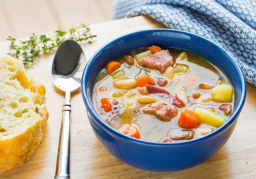 Ham and White Bean Soup with Potatoes