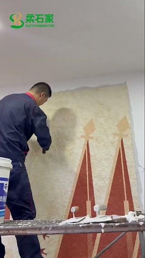 Soft Stone Installation in Progress — Precision Meets Aesthetics 🧱✨