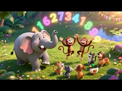 Counting Song with Different Animals | Fun Animal Numbers Song for Kids | Nursery Rhymes & Kids Song
