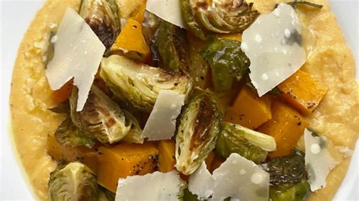 Pumpkin Polenta with Vegetables