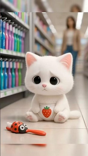 Brushing Teeth Can Be This Cute! The Kitty Buys Toothbrushes for a Fun Bubble Time🦷🐱❤️#kitten#cute