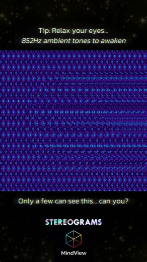 852Hz MindView Stereogram – Most People Can’t See This Hidden 3D Image 👁️
