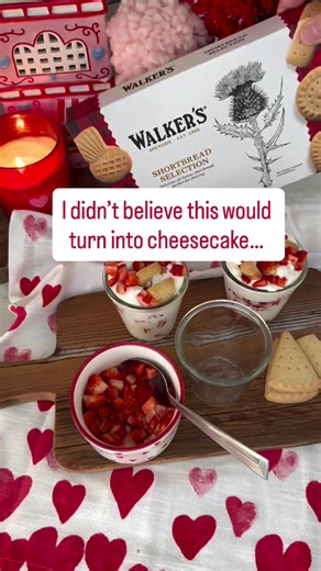 Our all-butter shortbread meets the viral yogurt cheesecake trend! #viralcheesecake #walkers #walkersshortbread #allbutter #shortbread