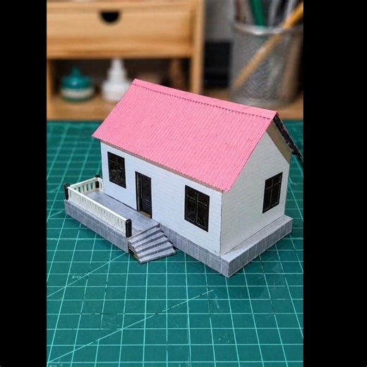 Cardboard House For School Project | Easy DIY Miniature House Tutorial #shorts