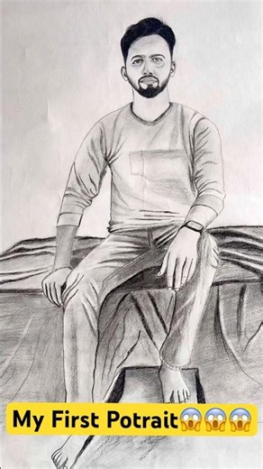 My first Potrait / easy sketch of man #shoort #ytshort #sketching