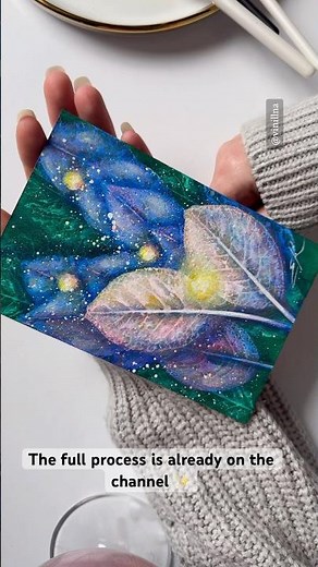 Magic leaves painting process ✨ / Floral painting / Acrylic painting ideas