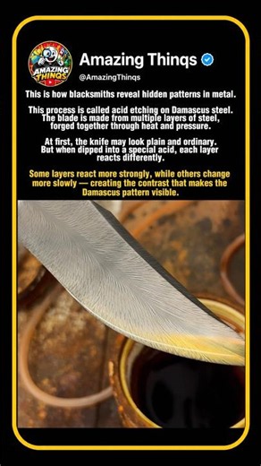 How Damascus Steel Reveals Its Hidden Pattern