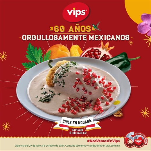30K views · 175 reactions | ¡Ven a Vips y celebremos juntos a México con nuestros platillos patrios!  #NoVemosEnVips | Vips | Facebook