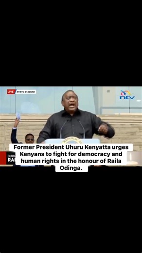 6.2K views · 248 reactions | Former President Uhuru Kenyatta urges Kenyans to fight for democracy and human rights in the honour of Raila Odinga. | Y News | Facebook