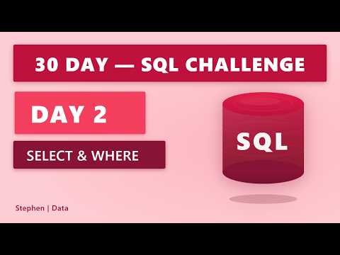 DAY 2 | SELECT & WHERE | 30 Day SQL Challenge | #sql #dataanalysis #dataanalytics #dataengineering