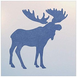 Canadian Moose Stencil - 8" x 8" Forest Mountain Woodland Wildlife Wild Animal DIY Template Reusable Laser Cut Mylar Template for Painting Home Decor DIY Crafts - The Artful Stencil