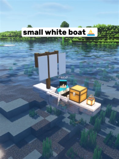 Small White Boat Minecraft Build — Easy Boat Design