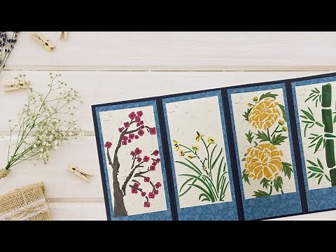 병풍 스텐실 사군자 만들기 MAKING A FOLDING SCREEN STENCIL #사군자 #만들기 #색칠하기
