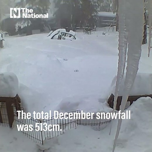 Timelapse shows amazing snow pile up in California