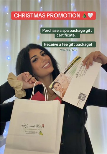 What are you waiting for? Purchase your spa package gift certificate from Balsam Spa today and receive a free beauty package, while quantities last! ✨🤍🎄 #balsamspa #newmarketspa #holidaygifts #christmasgiftideas #spaday
