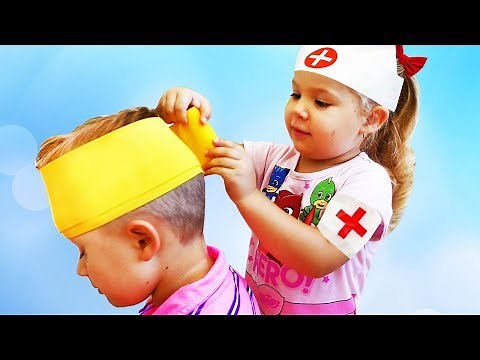 Little Diana Pretend Play Boo Boo story With Finger Family Song