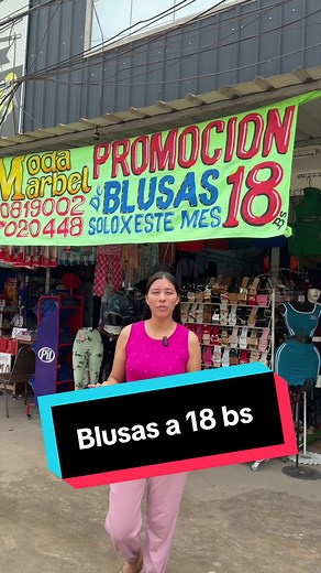 Blusas a 18 Bs. Promoción de Marzo
