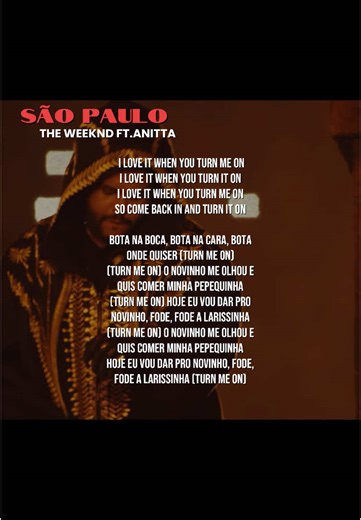 The Weeknd ft. Anitta - Addicted Lyrics | São Paulo