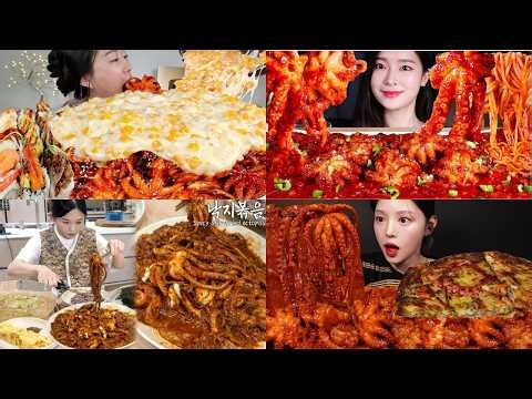 Spicy Red Sauce Seafood Boil 🦀 | ASMR Eating Sounds Mukbang