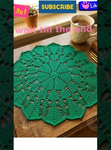 easy Crochet big Doily😍/tablemat#crochet#handmade #tabledecor#homedecor#wool#doily#tablerunner#easy