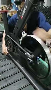 Exercise bike belt change