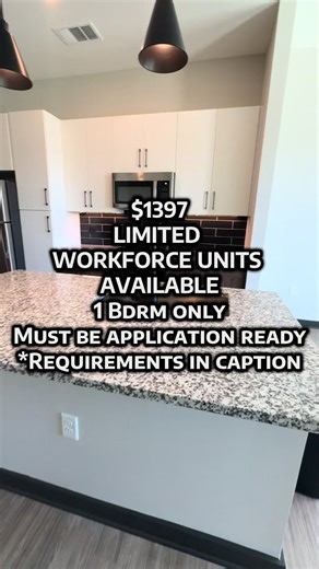 WESTSIDE ATLANTA ACT FAST! 💨 Workforce units do not stay on the market long! REQUIREMENTS for 1 Bdrm *only 1 Bdrm currently available* $1397 *minimum monthly income to qualify is 2 x rent ($2794) Maximum yearly income for 1 tenant: $63,950 2 tenants: $73,100 3 tenants: $82,250 Must have: 4 most recent consecutive pay stubs 6 consecutive months checking statements Most recent savings statement NO EXCEPTIONS Serious inquiries click link in bio. Must be application ready #atlantaapartments #workfo