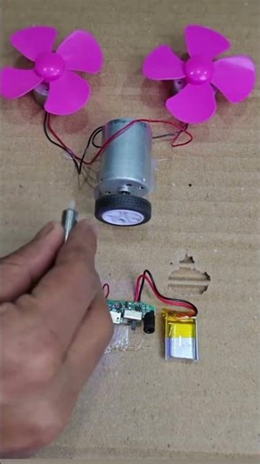 powering do motor using motor fan#_trending #project# YouTube story#experiment # DC motorfanpowering