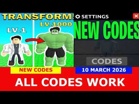 *NEW CODES* Muscle Transform Simulator ROBLOX | ALL CODES | MARCH 10, 2026