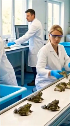 ⚙️ Inside the frog meat factory/farm how exotic animals become luxury foods (full process)