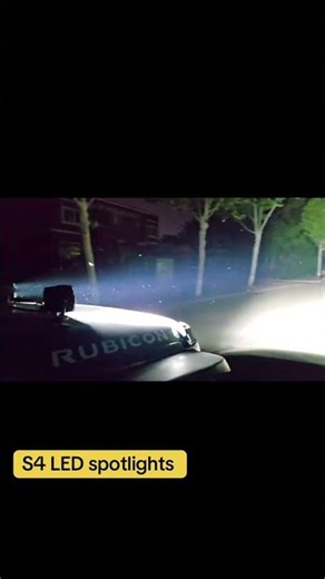 S4 LED spotlights Installed Beam Test & Road Lighting Effect #offroadlights #trucklights #wholesale