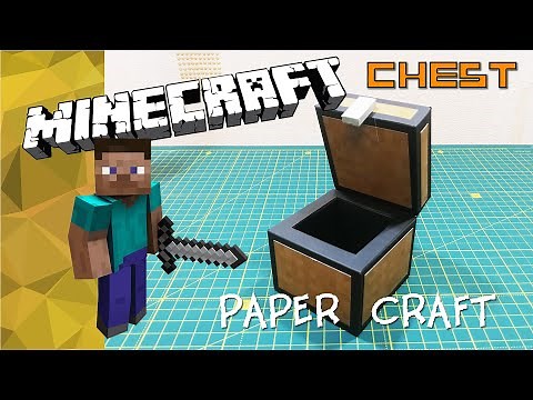 Tutorial | Minecraft Сhest | DIY | How to make a MINECRAFT CHEST | PaperCraft