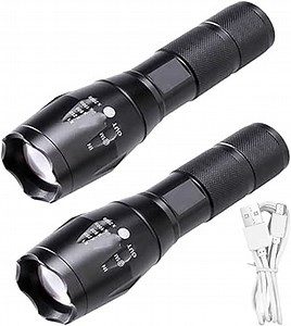 VitalTac Flashlight, Vital Tac Flashlight, Rechargeable LED Flashlight, 900000 Lumens (2pcs)